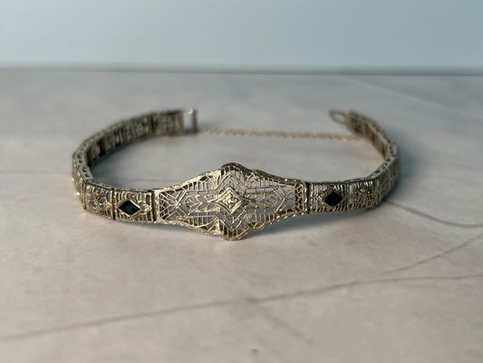 Sold - Art Deco Filigree Bracelet