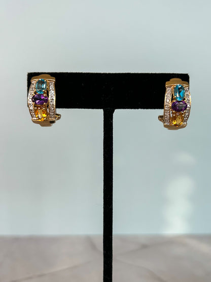 1950s Multi-Stone Earrings