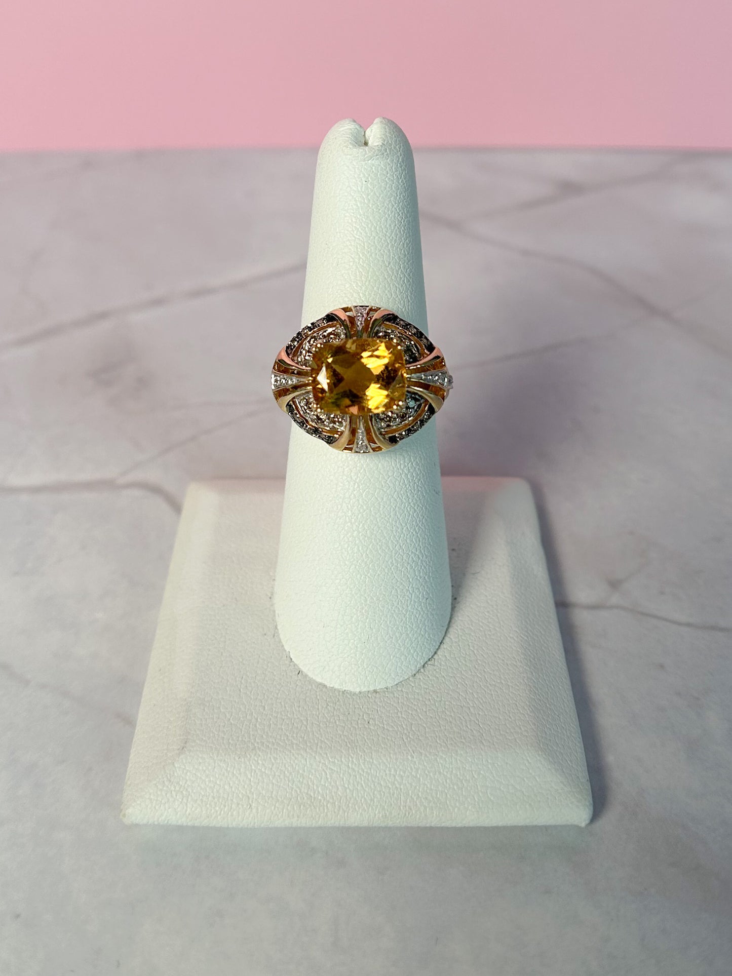 1940s Diamond & Topaz Ring