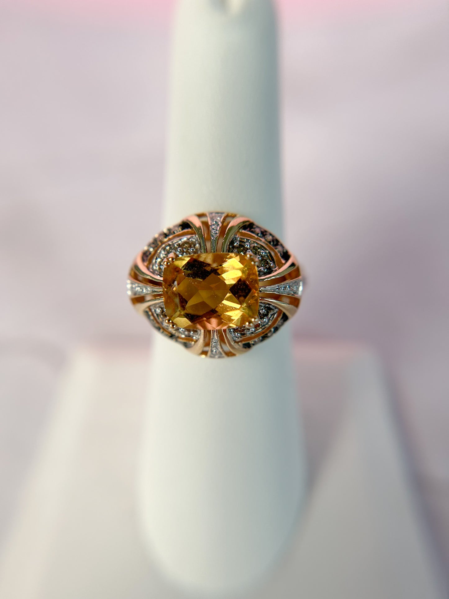 1940s Diamond & Topaz Ring