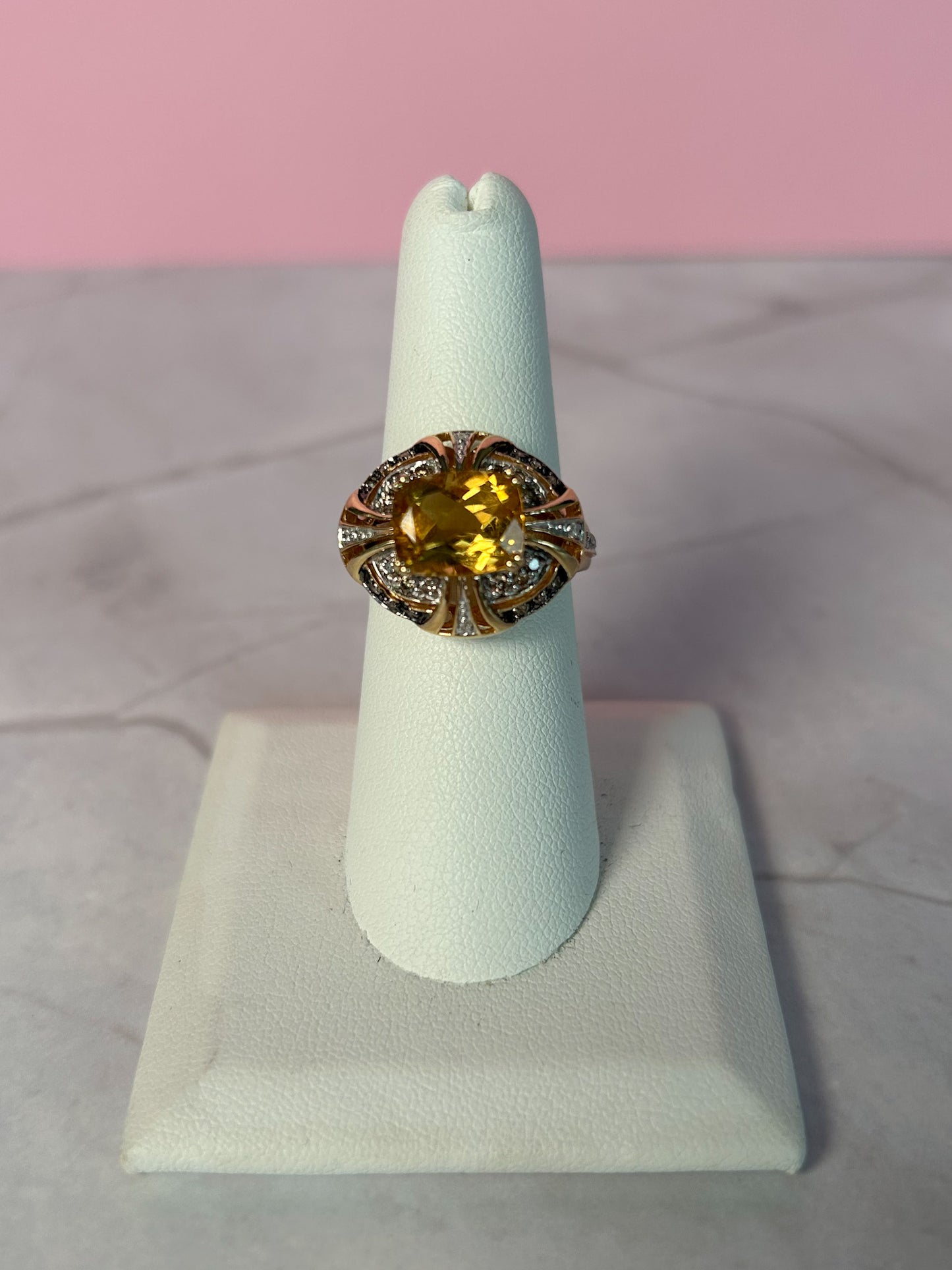 1940s Diamond & Topaz Ring