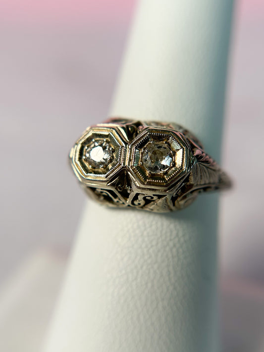 Art Deco Filigree Ring