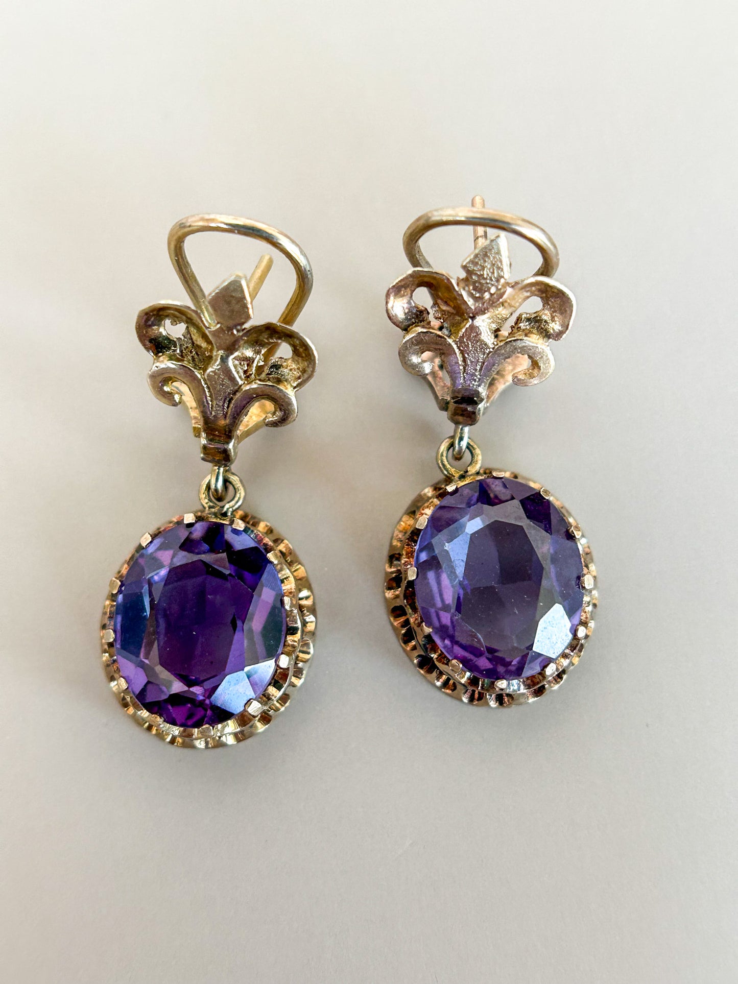 14k Amethyst Earrings