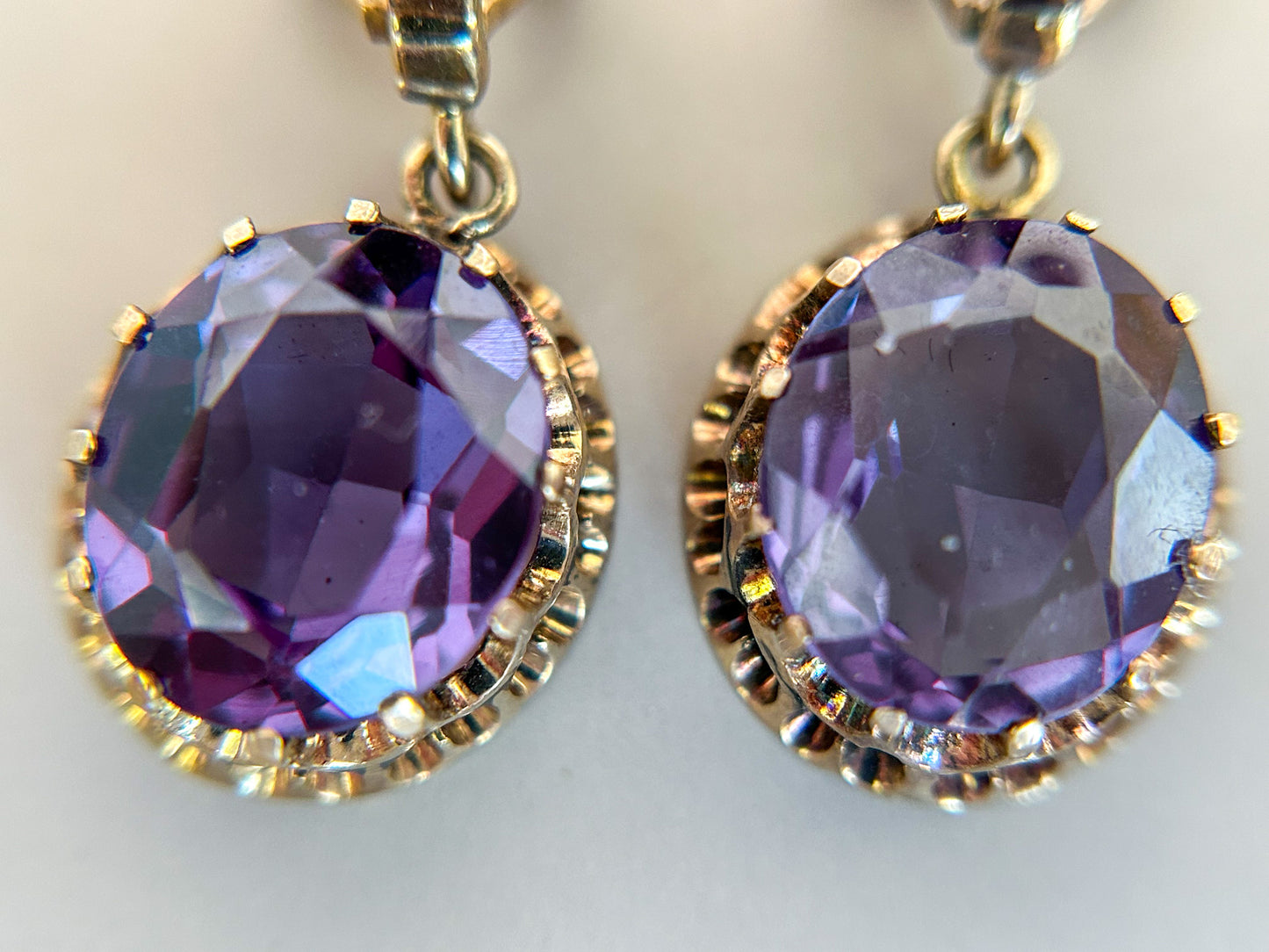 14k Amethyst Earrings