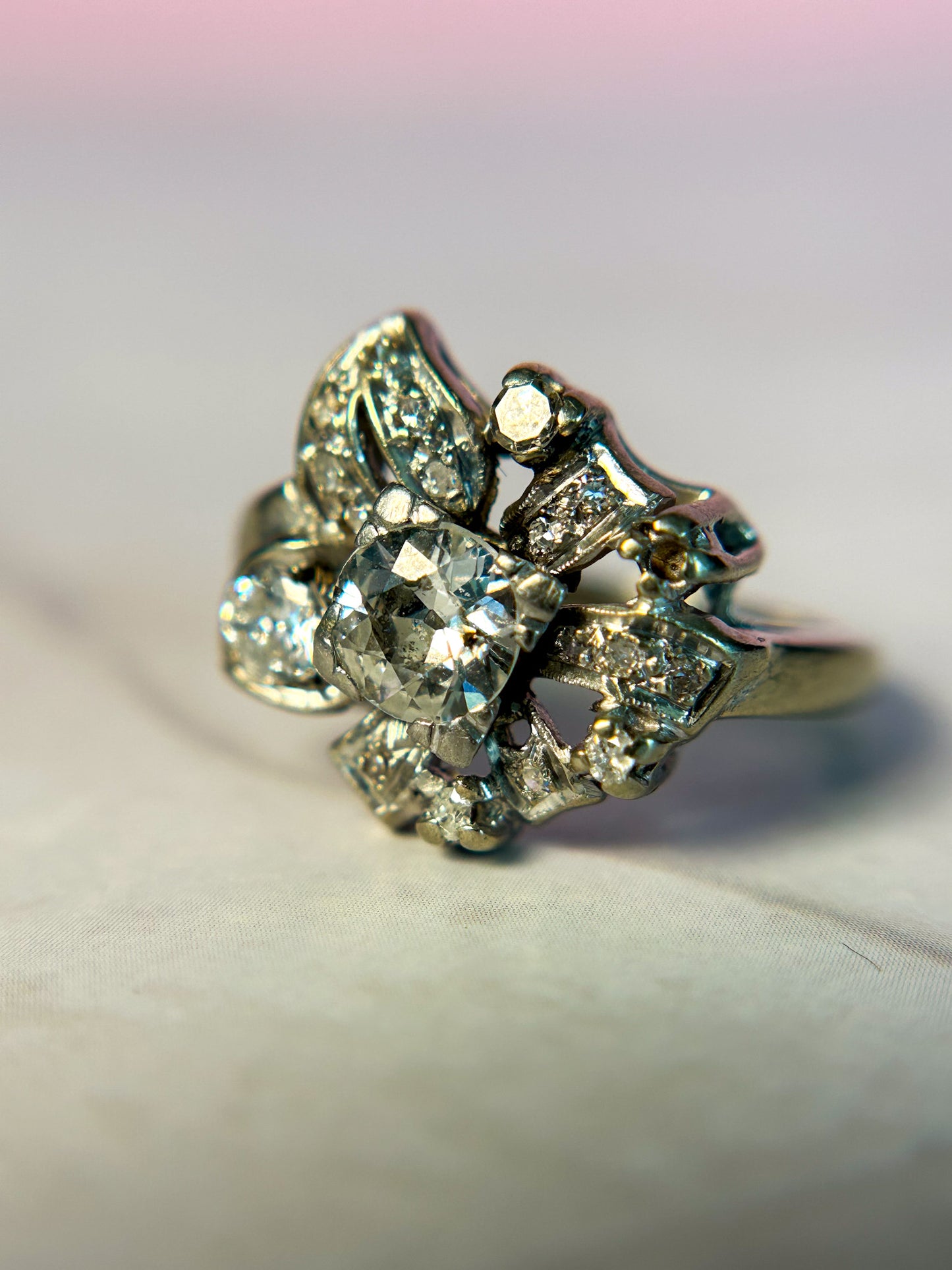 14k 1930s Diamond Ring