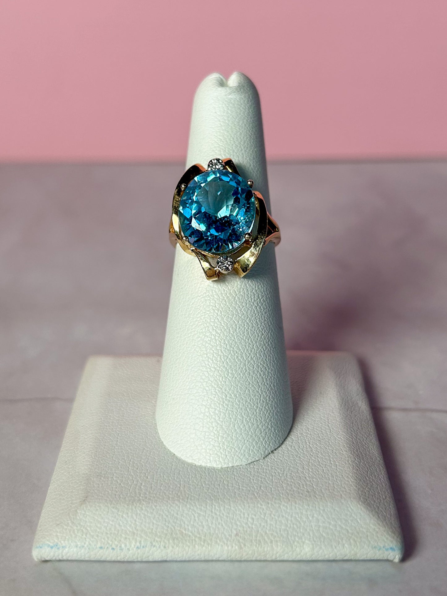 14k Blue Topaz Ring