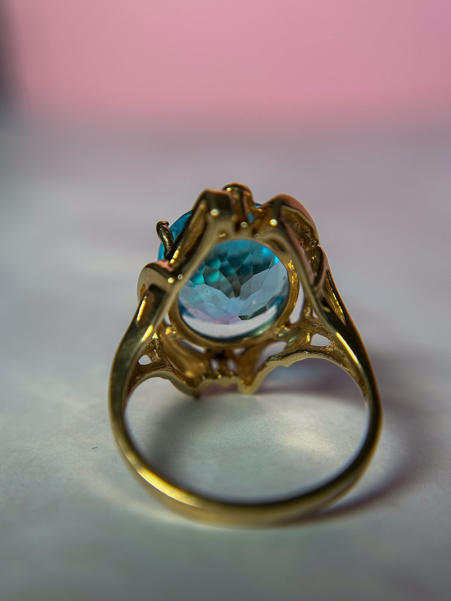 14k Blue Topaz Ring