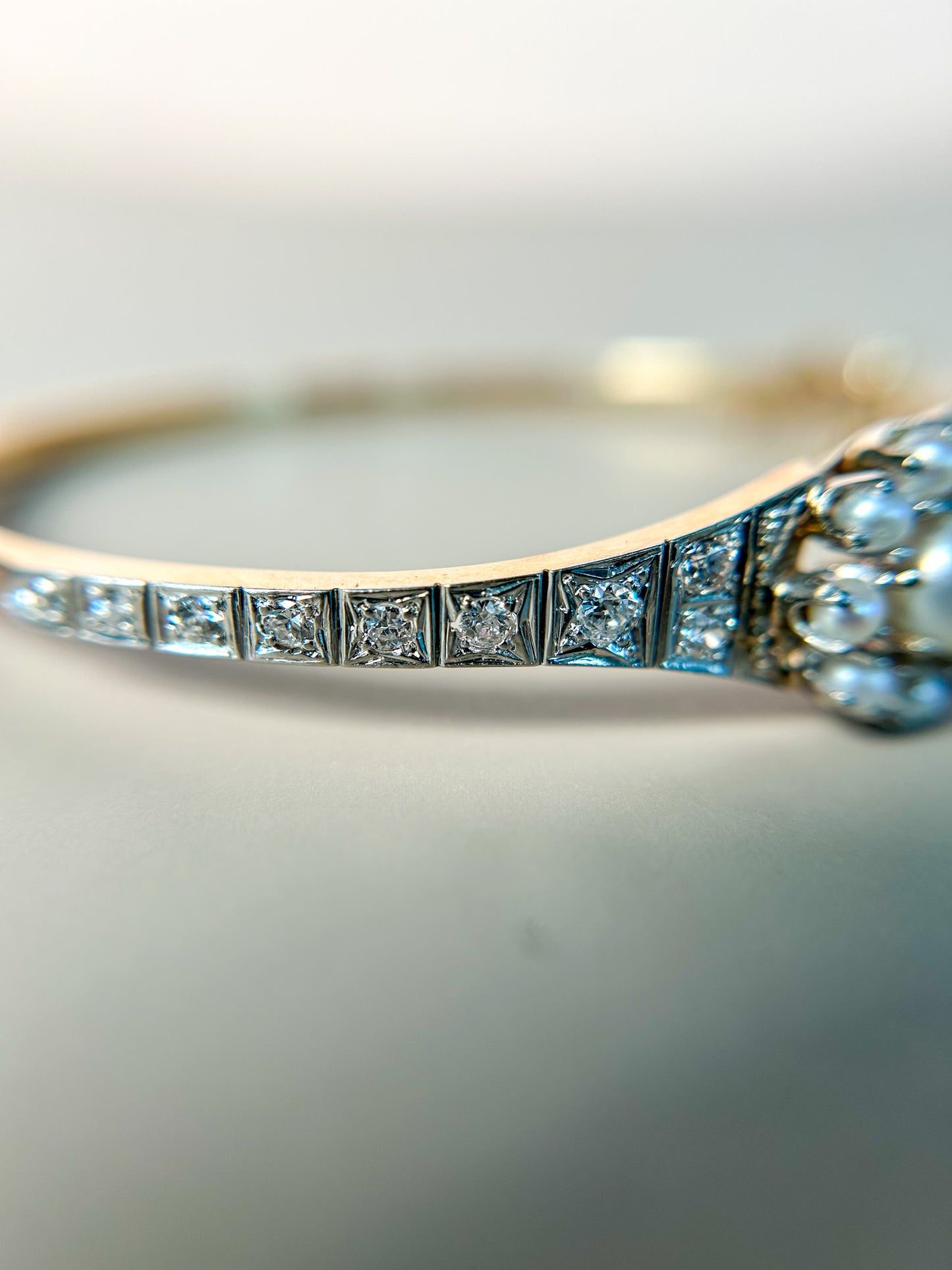 Art Deco Diamond & Pearl Bracelet