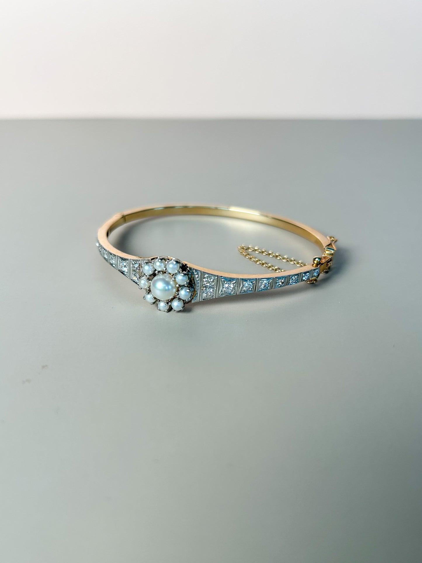 Art Deco Diamond & Pearl Bracelet