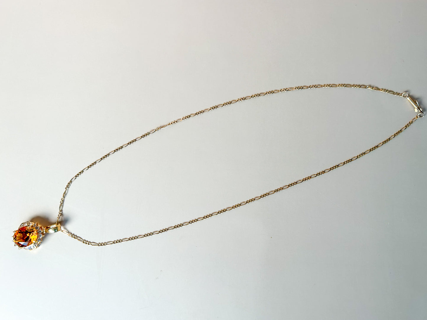 1960s Citrine & Diamond Necklace