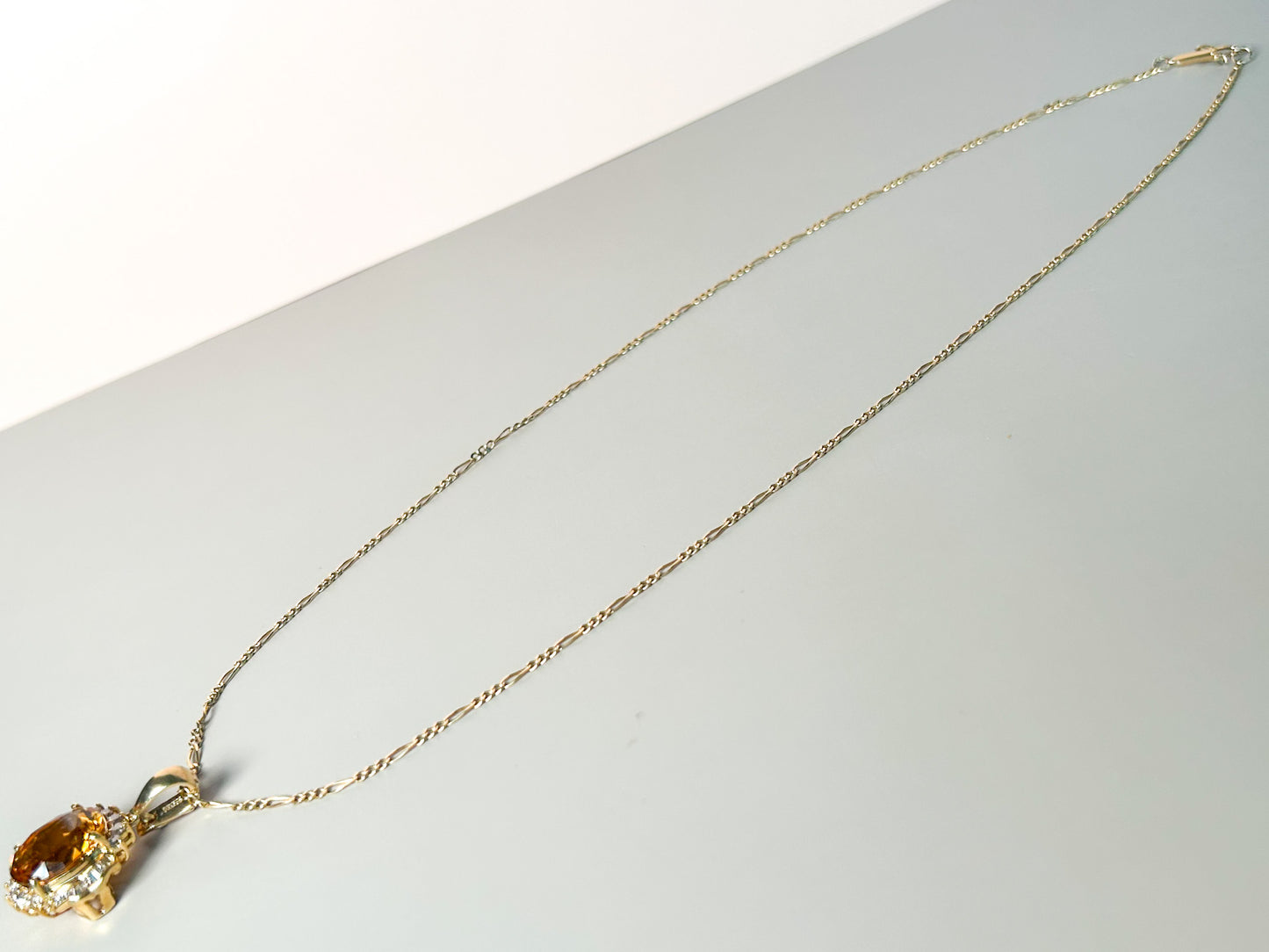1960s Citrine & Diamond Necklace
