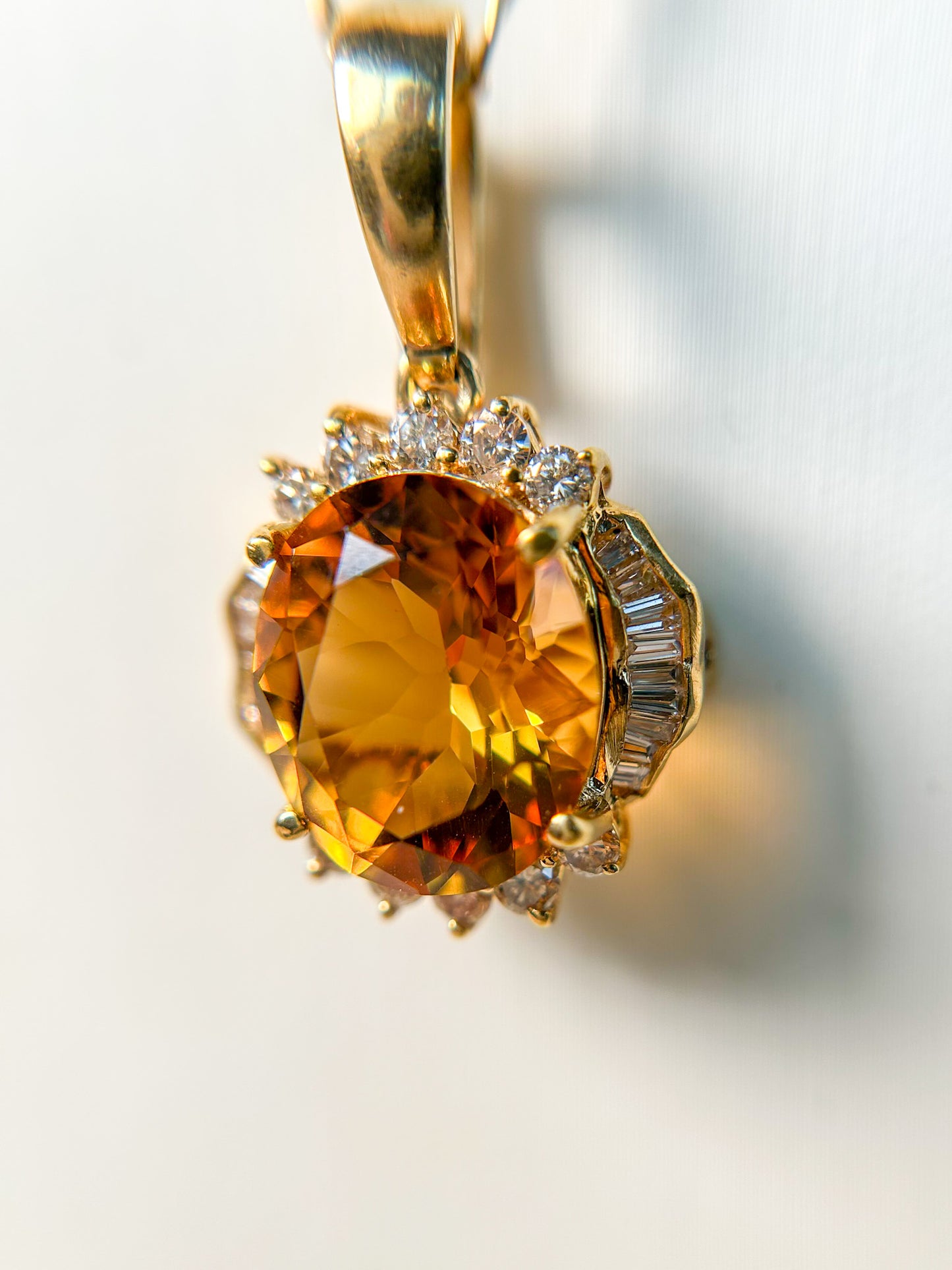 1960s Citrine & Diamond Necklace