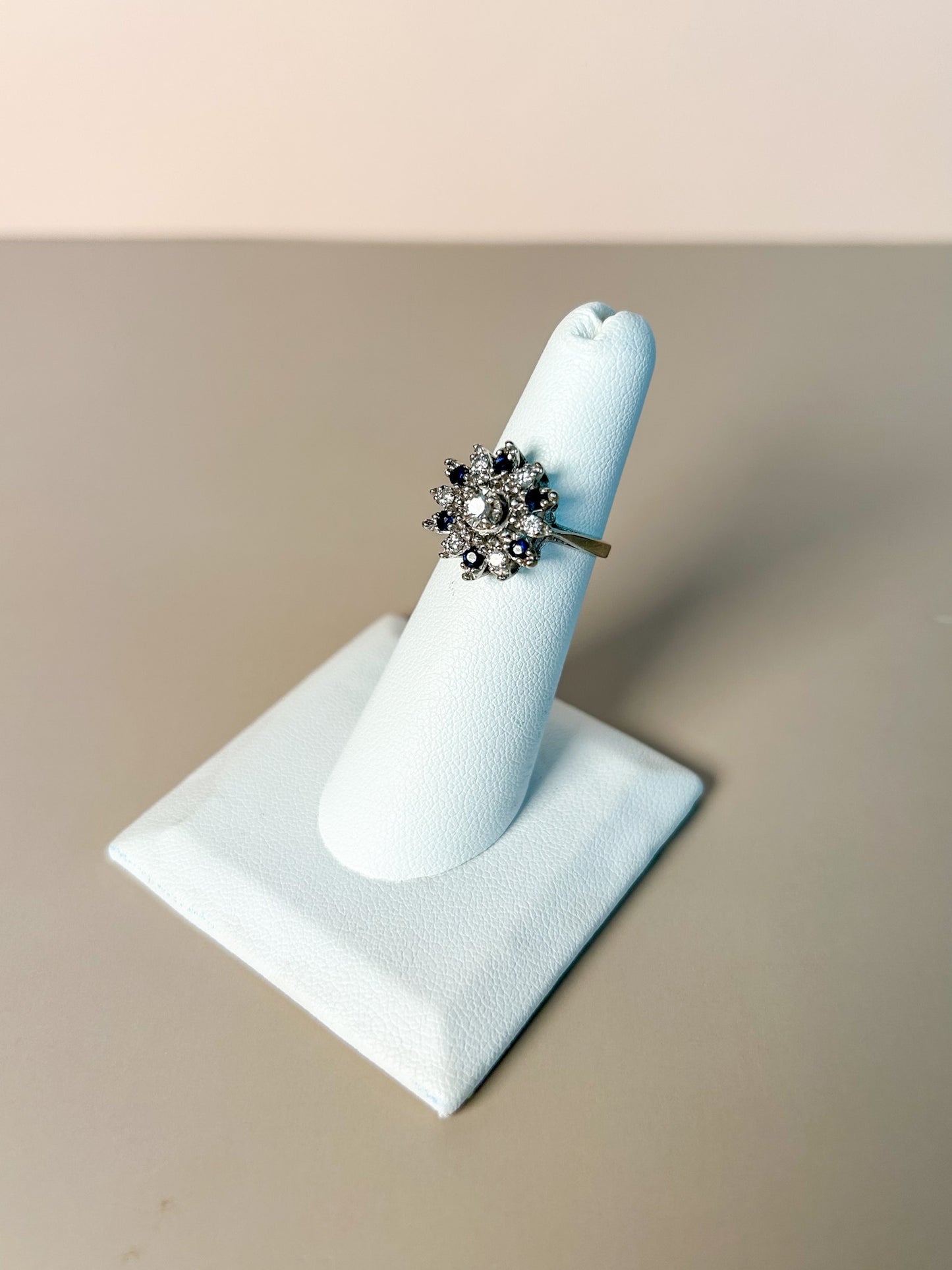 1940s Sapphire & Diamond Ballerina Ring