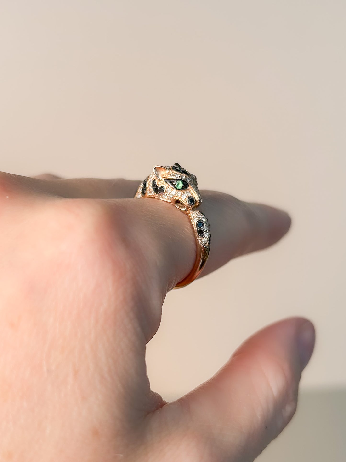 1970s Panther Ring