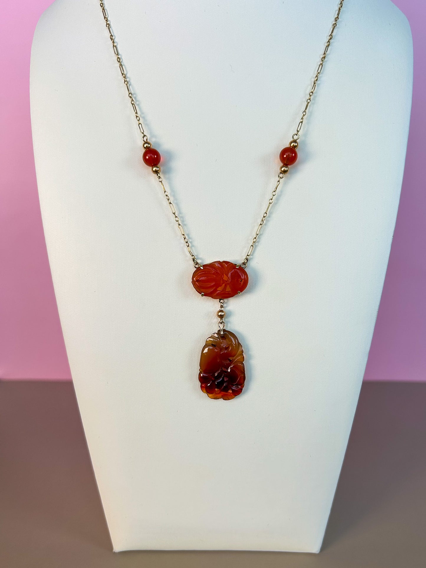 Carnelian Necklace 1930s