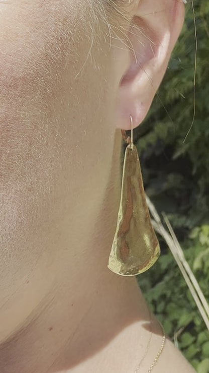 1960s Gold Teardrop Earrings