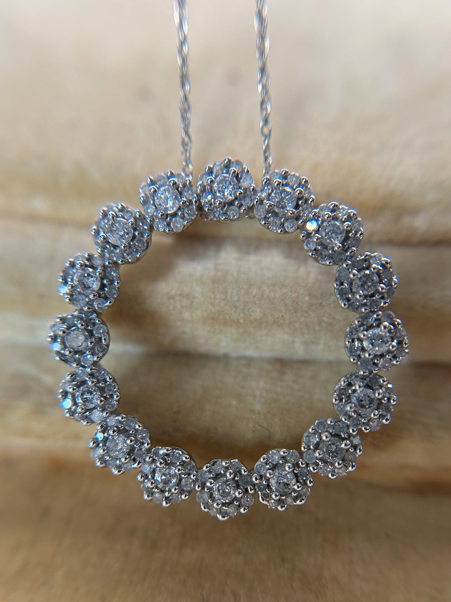 1960s White Gold Diamond Necklace