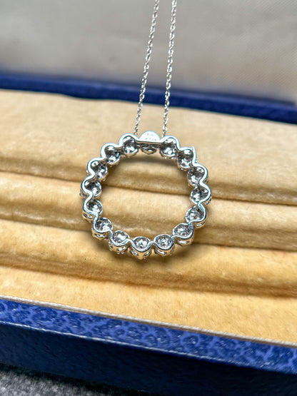 1960s White Gold Diamond Necklace