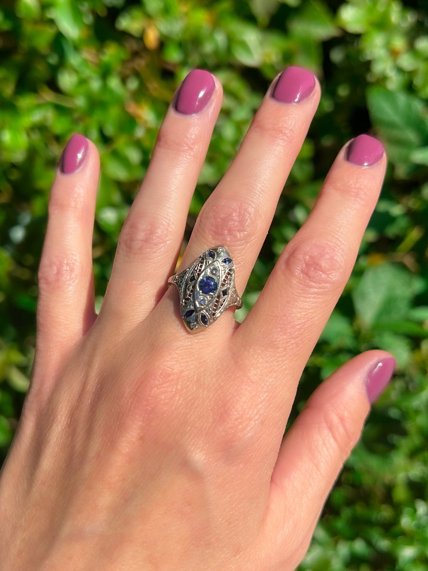 1920s Diamond & Sapphire Ring