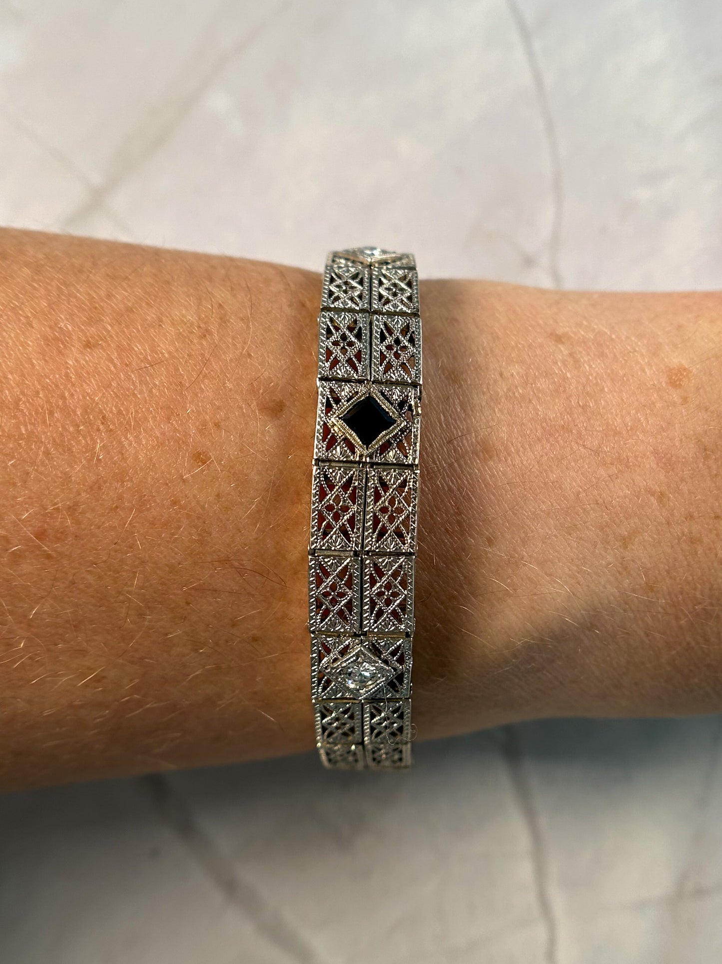 Art Deco Sapphire & Diamond Bracelet