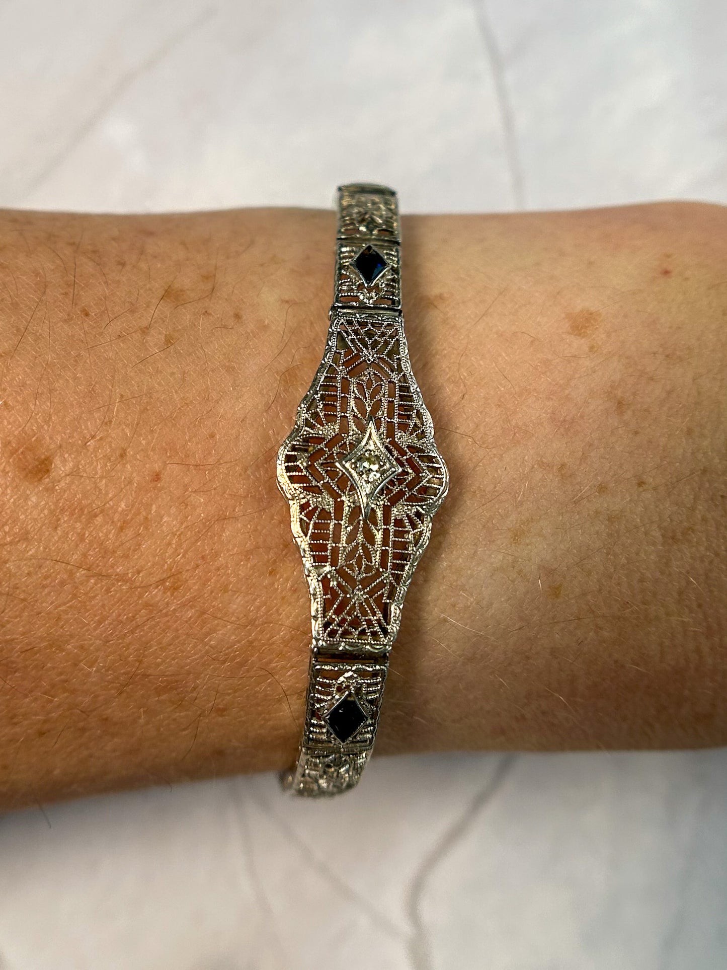 Sold - Art Deco Filigree Bracelet