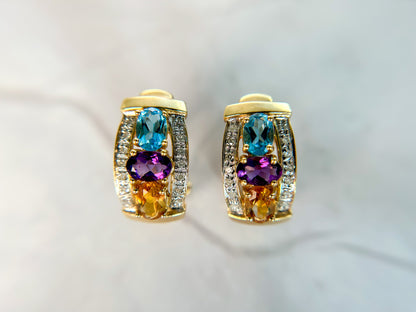 1950s Multi-Stone Earrings