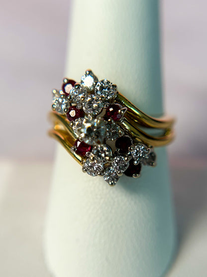 Sold - 1950s Diamond Cocktail Ring