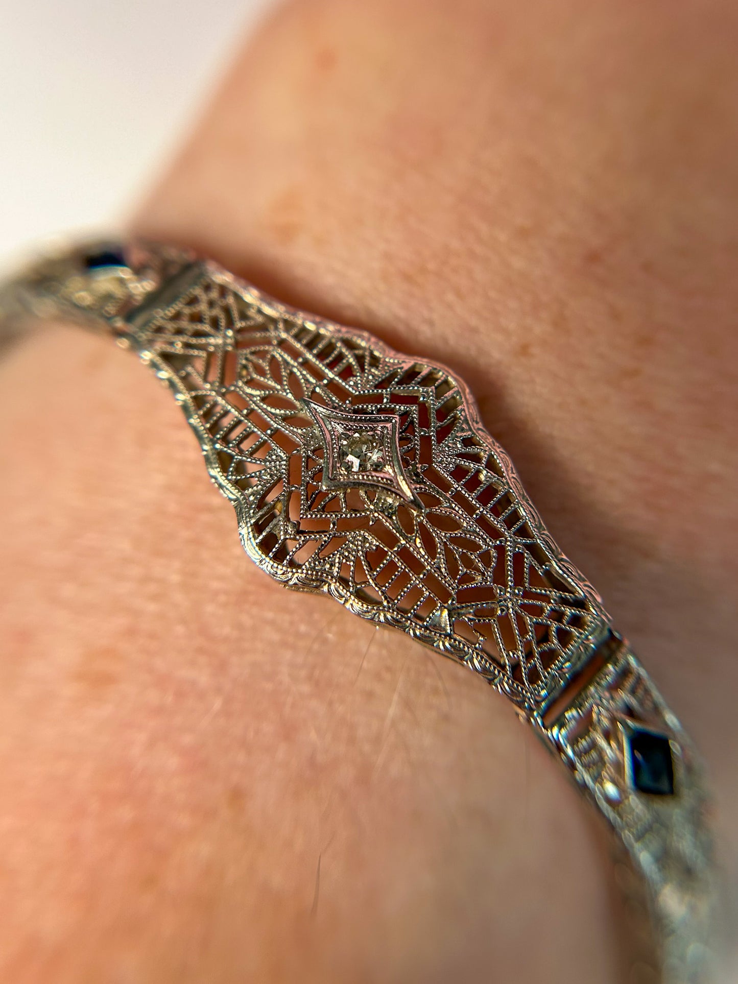 Sold - Art Deco Filigree Bracelet