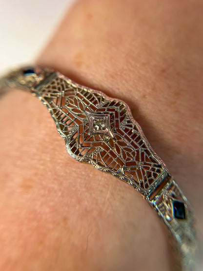 Sold - Art Deco Filigree Bracelet