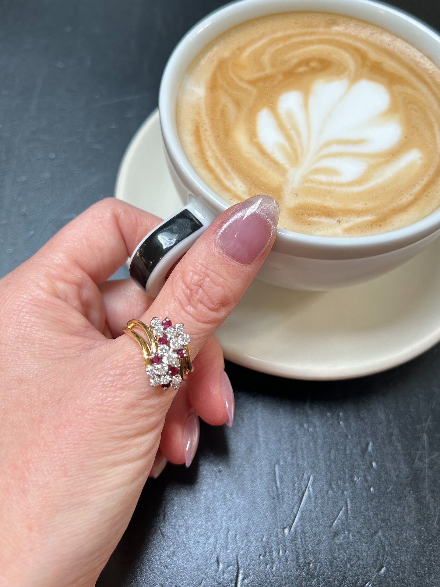 Sold - 1950s Diamond Cocktail Ring