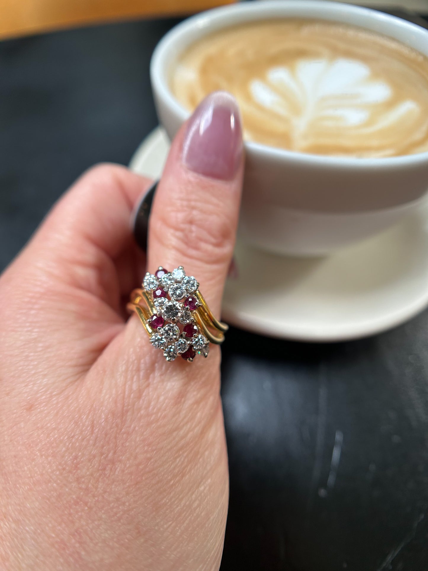 Sold - 1950s Diamond Cocktail Ring