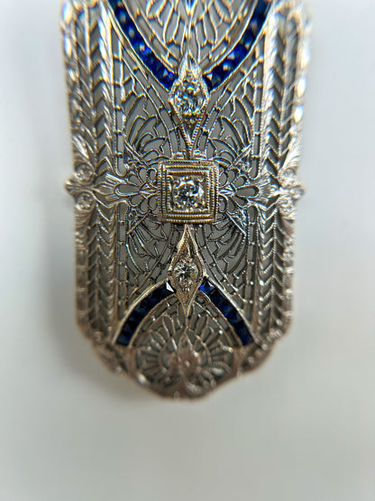 Sold - Art Deco Sapphire & Diamond Necklace