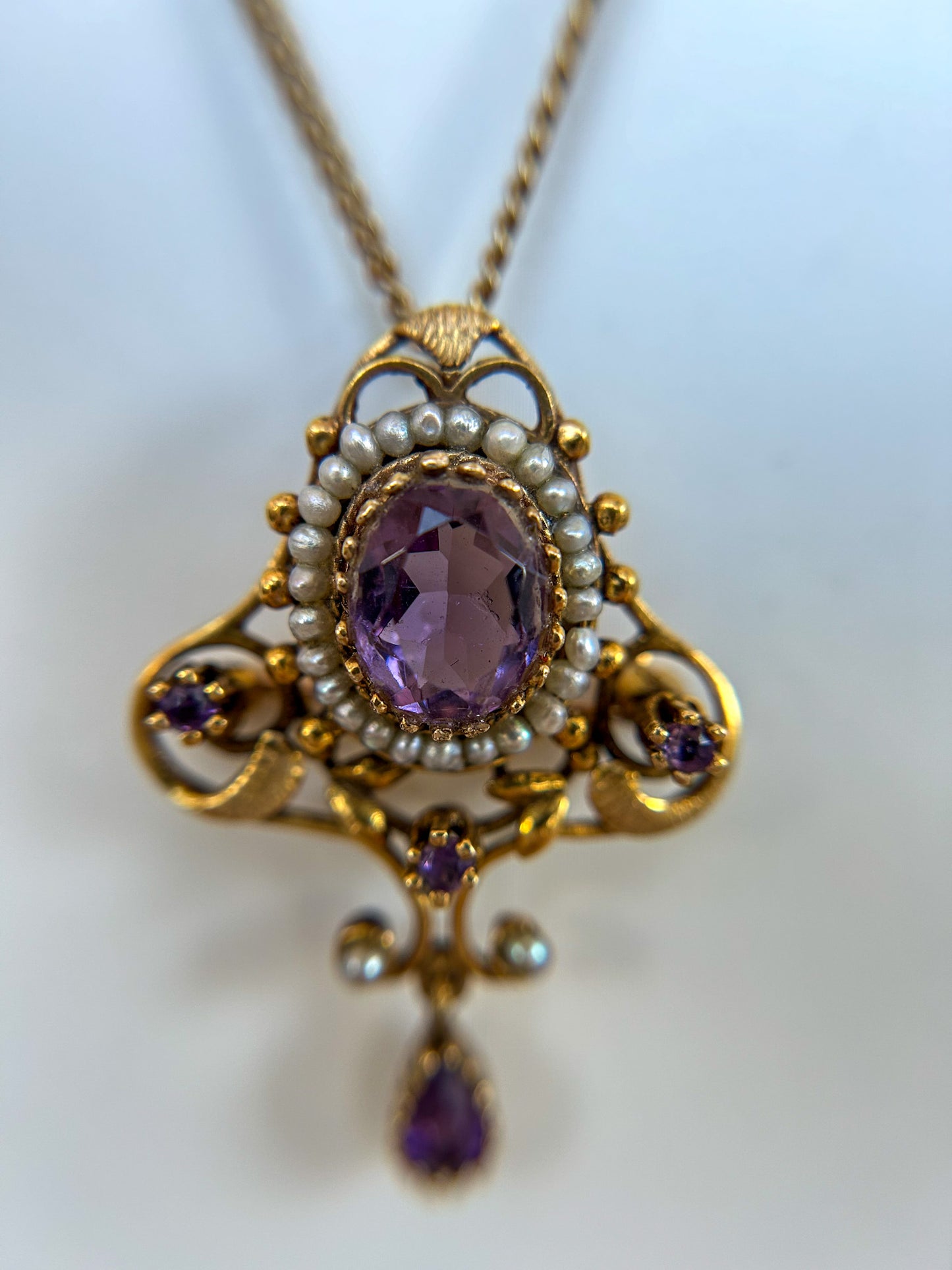 1930s Amethyst Drop