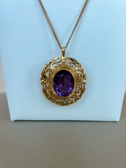 Amethyst Pin-Pendant