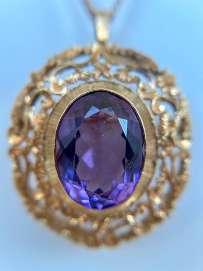 Amethyst Pin-Pendant