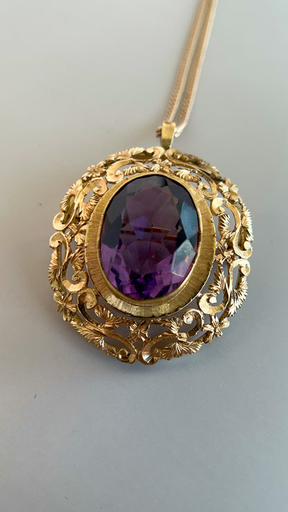 Amethyst Pin-Pendant