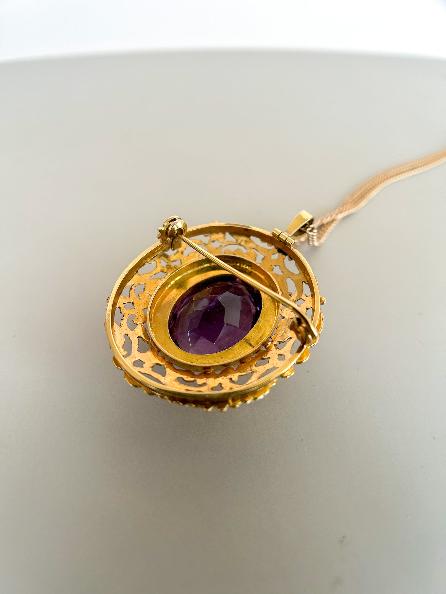 Amethyst Pin-Pendant