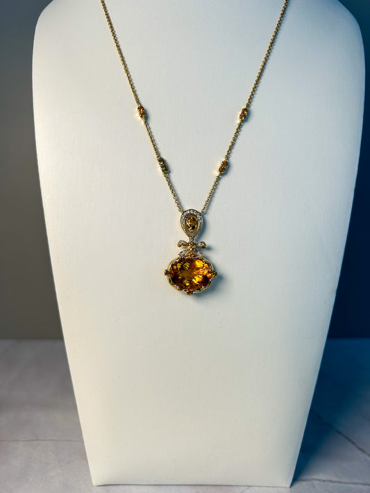 Golden Citrine Necklace