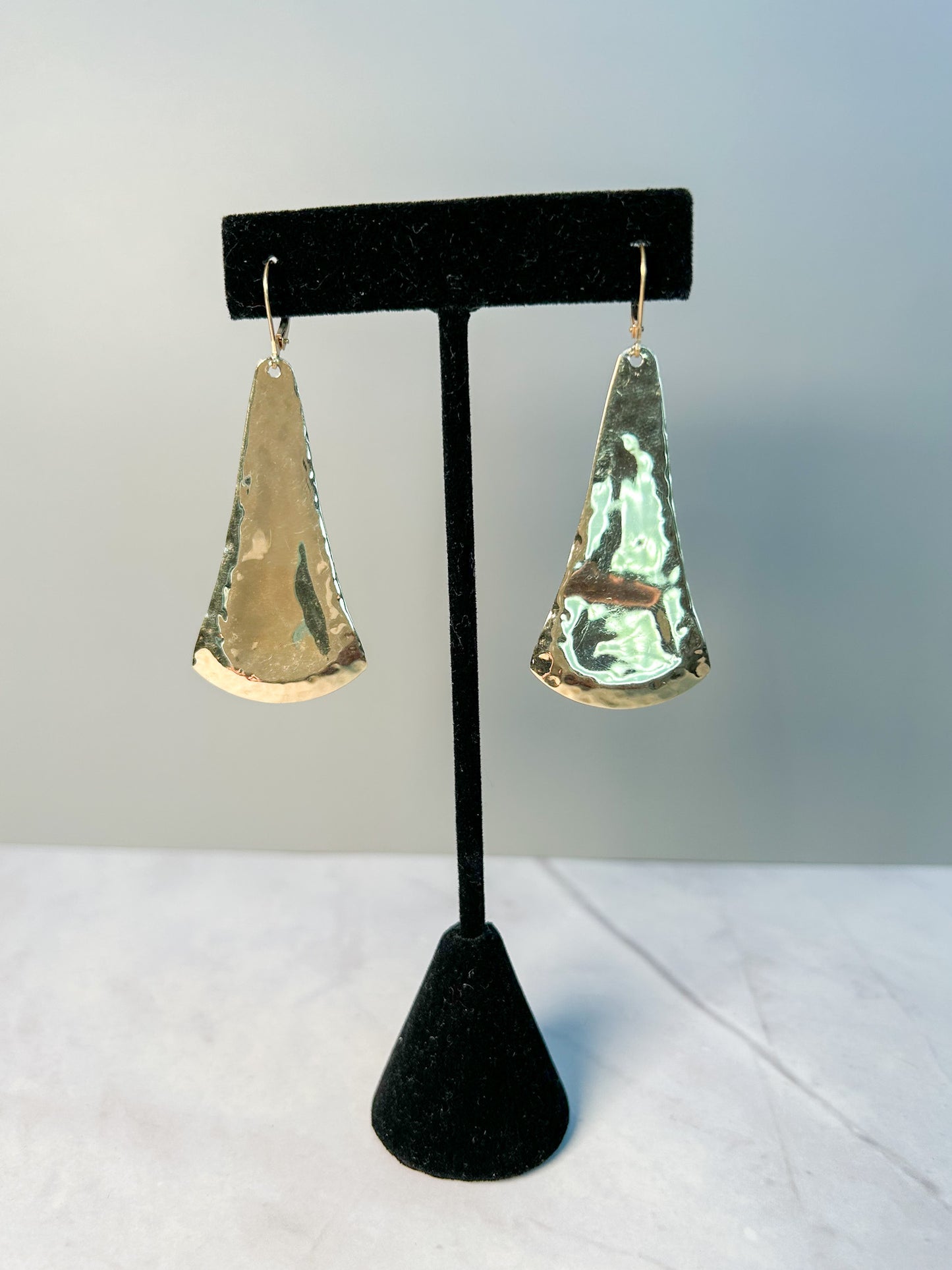 1960s Gold Teardrop Earrings