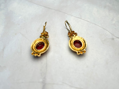 Carved Carnelian Earrings