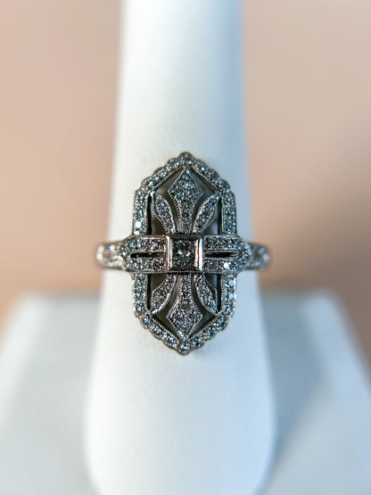 Diamond Fleur de Lis Ring