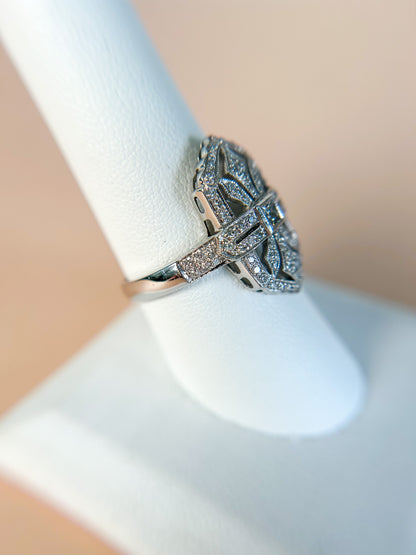 Diamond Fleur de Lis Ring