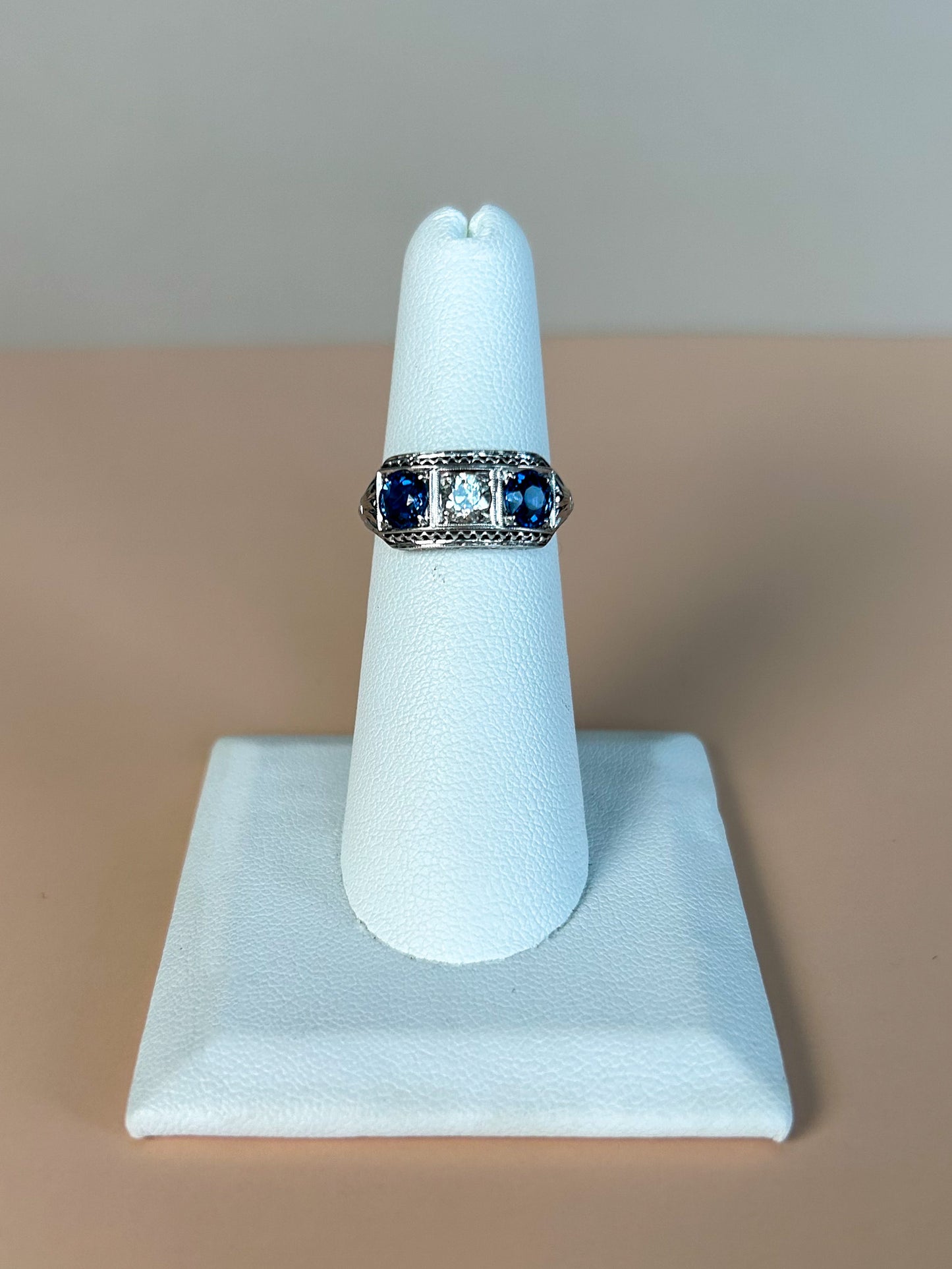 Art Deco 3 Stone Ring