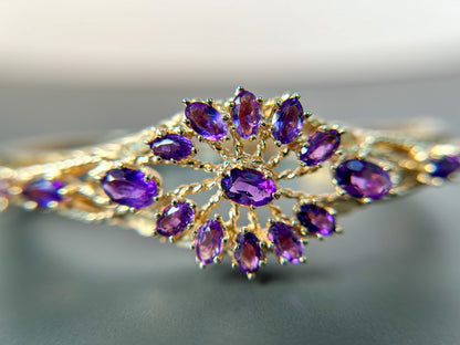 Amethyst Bangle Bracelet