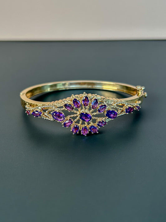 Amethyst Bangle Bracelet