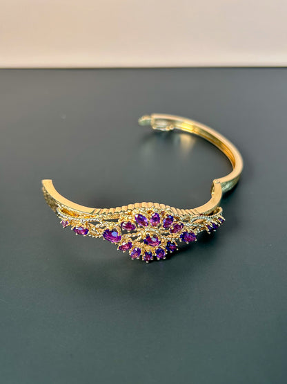 Amethyst Bangle Bracelet