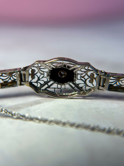 Art Deco Onyx Bracelet