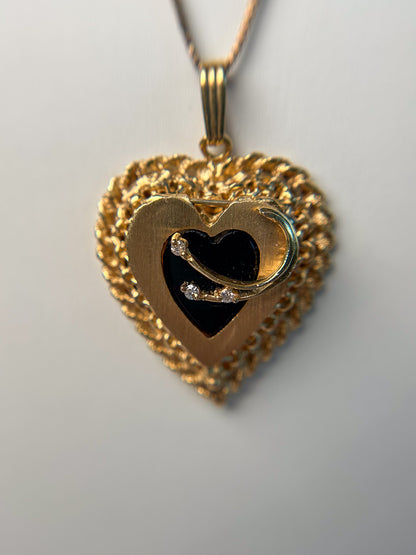 Onyx & Gold Locket