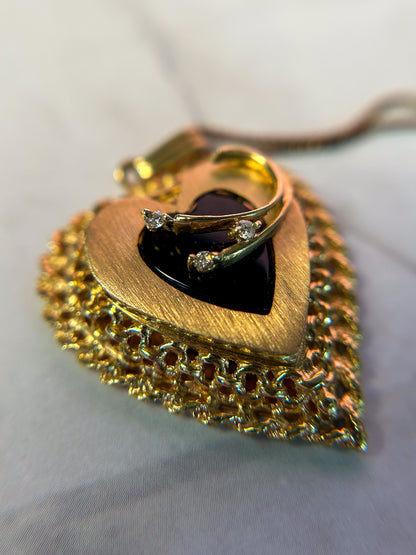 Onyx & Gold Locket