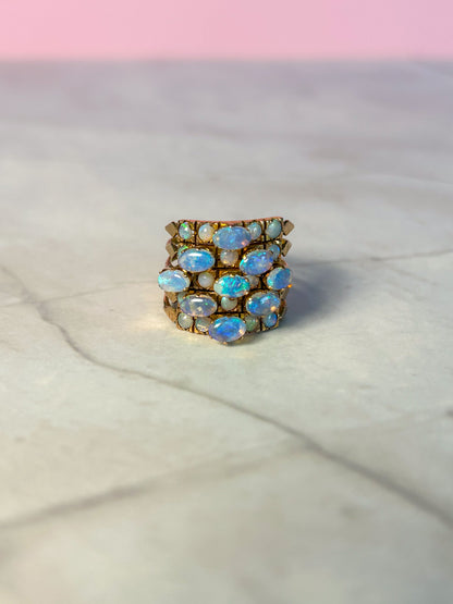 1940s Opal Harem Ring 14k